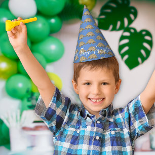 Chapeaux De Fêtes Pangolin Party Anniversaire de enfant bleu
