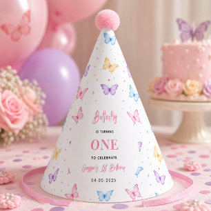 Chapeaux De Fêtes Papillon Rose Violet Mignon 1er Anniversaire pour 