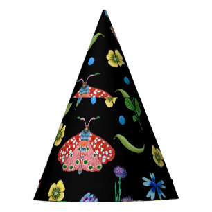 Chapeaux De Fêtes Papillons multicolores : Motif transparent