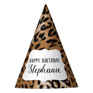 Chapeaux De Fêtes Parti Anniversaire de enfant Poster de animal léop
