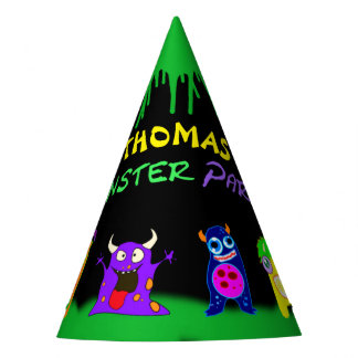 Chapeaux De Fêtes Partie de monstre d'anniversaire personnalisée