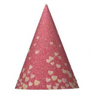 Chapeaux De Fêtes Parties scintillant et Coeurs roses