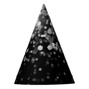 Chapeaux De Fêtes Parties scintillant noire gris argent #3 (Parties