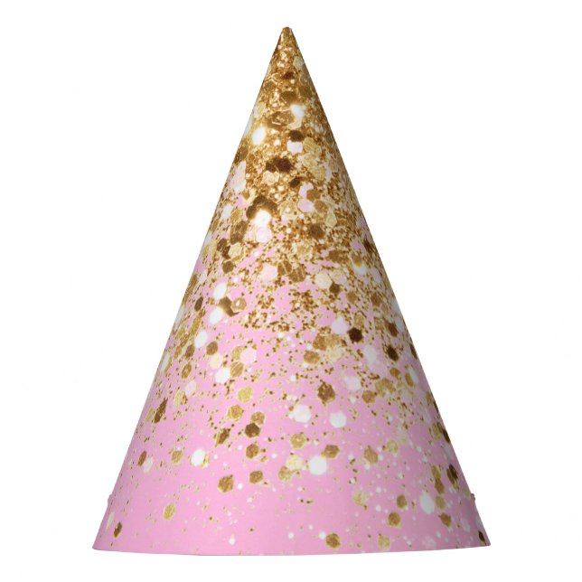 Chapeaux De Fêtes Parties scintillant rose or #1 (Devant)