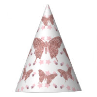 Parties scintillant rose papillon Anniversaire Cas