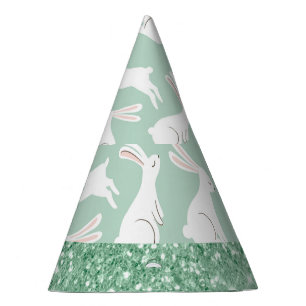 Chapeaux De Fêtes Parties scintillant verte En vichy Lapins Plaid