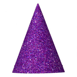 Chapeaux De Fêtes Parties scintillant violet imprimé midi de l'année