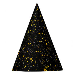 Chapeaux De Fêtes Parties scintillantes Stars3 - Noir d'or