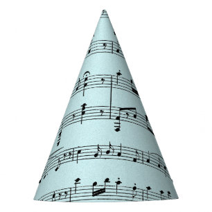 Chapeaux De Fêtes Partition de musique bleue