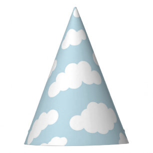 Chapeaux De Fêtes Pastel Nuages Asthétique Bleu Et Blanc Bleu  