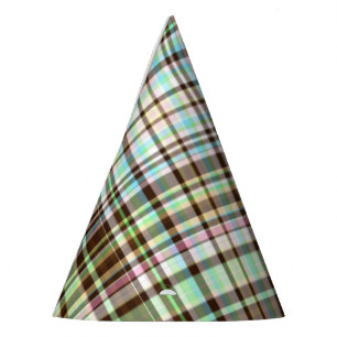 Chapeaux De Fêtes Pastels au chocolat Plaid 1 PAPIER CASQUETTES