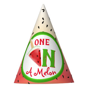 Chapeaux De Fêtes Pastèque Une Pastèque Fruit