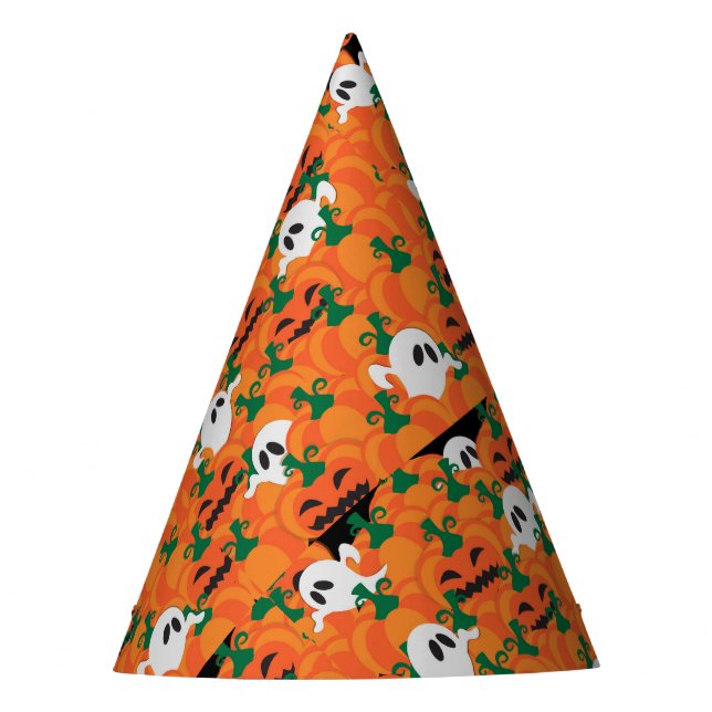 Chapeaux De Fêtes Patch Citrouille Haunted Halloween Ghosts (Devant)