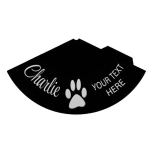 Chapeaux De Fêtes Paw Chien Argent sur arrière - plan noir