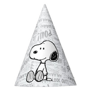 Chapeaux De Fêtes PEANUTS Snoopy on Black White Comics