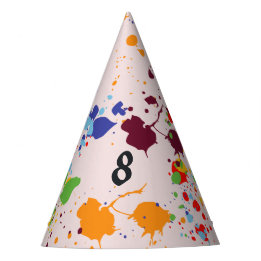 Chapeaux De Fêtes Peinture 8e anniversaire fête des éclaboussures co