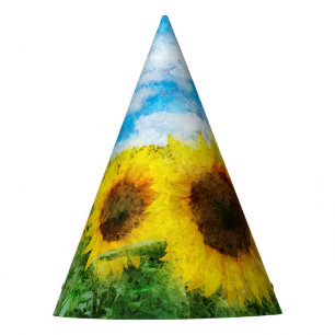 Chapeaux De Fêtes Peinture de tournesols