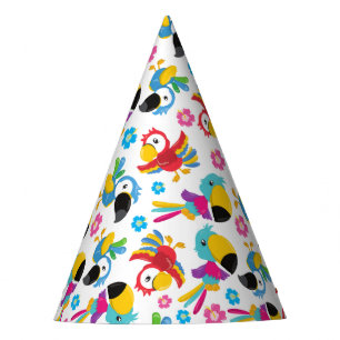 Chapeaux De Fêtes Perroquets colorés, Perroquets tropicaux, Oiseaux,