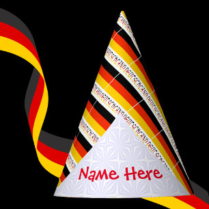 Chapeaux De Fêtes Personnalisation du nom avec drapeau allemand en m