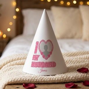 Chapeaux De Fêtes Personnalisé J'aime mon mari – Ajouter une photo e