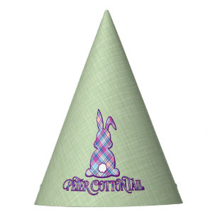 Chapeaux De Fêtes Peter Cottontail Purple Plaid Bunny de Pâques