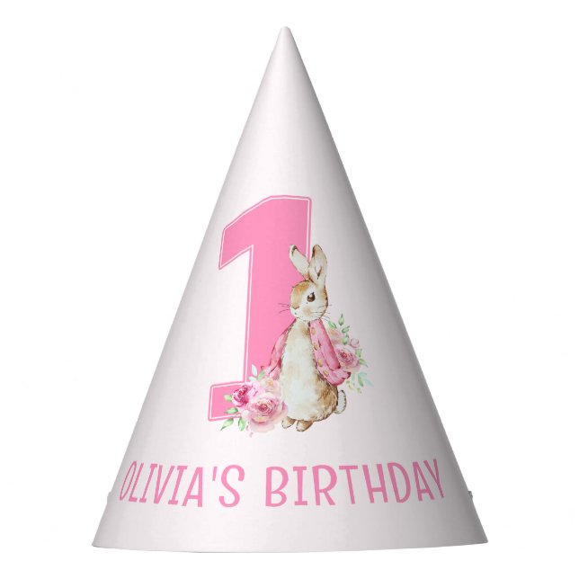 Chapeaux De Fêtes Peter Rabbit | Premier anniversaire (Devant)