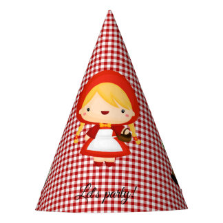 Chapeaux De Fêtes Petit chaperon rouge sur En vichy rouge