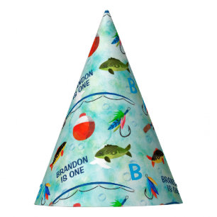 Chapeaux De Fêtes Petit pêcheur de poisson O personnalisé