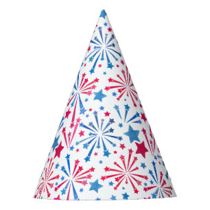 Chapeaux De Fêtes Petit pétard 4 juillet rouge blanc bleu