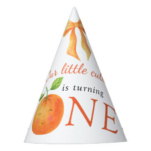Chapeaux De Fêtes Petite Douce Orange Citron 1er Anniversaire