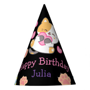 Chapeaux De Fêtes Petite fille petite fille d'anniversaire noir