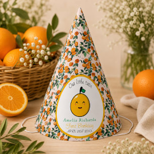 Chapeaux De Fêtes Petite Orange Mignonne Citronnée 1er Anniversaire