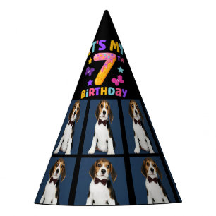 Chapeaux De Fêtes Photo de chien personnalisée 7e anniversaire Casqu