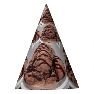 Chapeaux De Fêtes Photo de crème glacée au chocolat