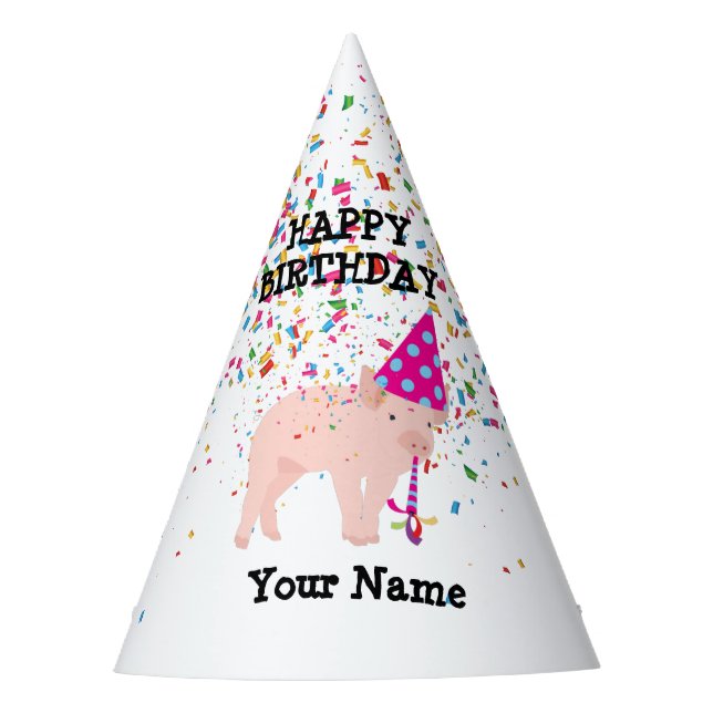 Chapeaux De Fêtes Pig Party - Animaux à la fête d'anniversaire (Devant)