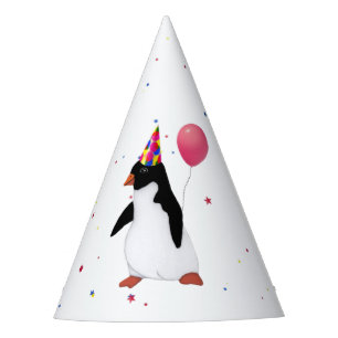 Chapeaux De Fêtes Pingouin Avec Ballotte Rose
