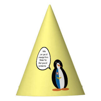 Chapeaux De Fêtes Pingouin parlant azoréen personnalisé 