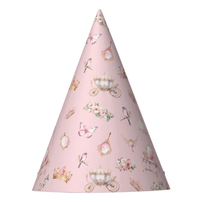 Chapeaux De Fêtes Pink and Gold Princess Fairytale Anniversaire (Devant)