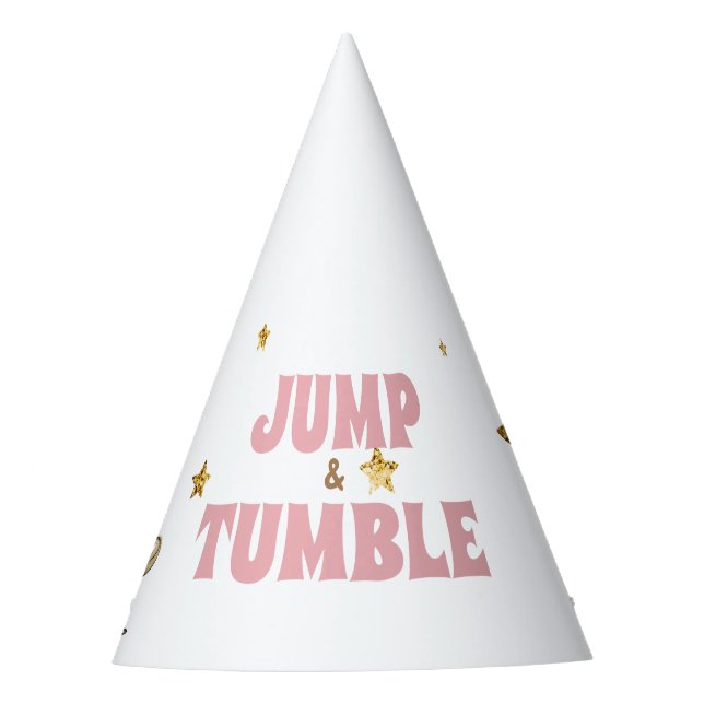 Chapeaux De Fêtes Pink Jump & Tumble Gymnastique Anniversaire (Devant)