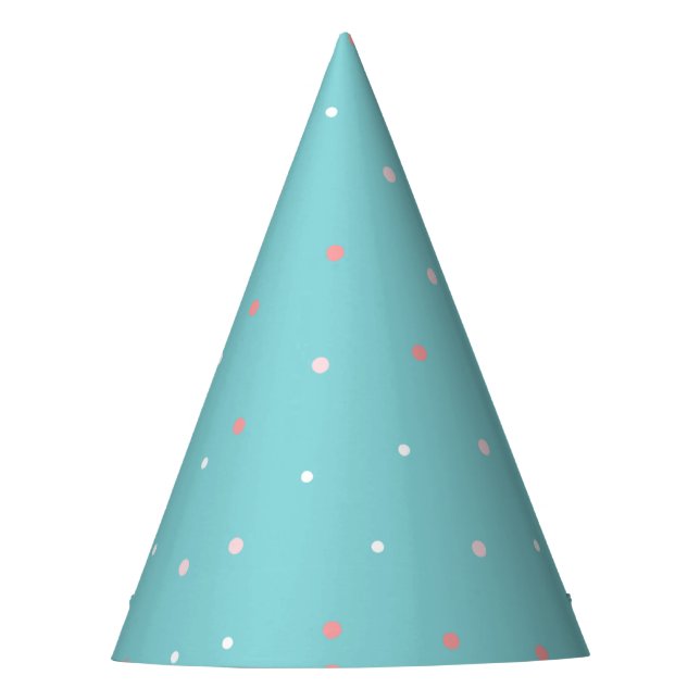 Chapeaux De Fêtes Pink on Blue Pois Anniversaire (Devant)