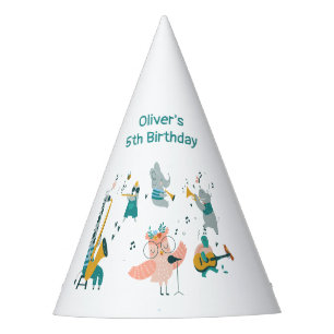 Chapeaux De Fêtes Pink Songbird avec Animal Band Anniversaire