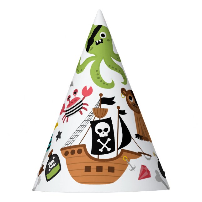 Chapeaux De Fêtes Pirate Ship Trésor Anniversaire Fête (Devant)