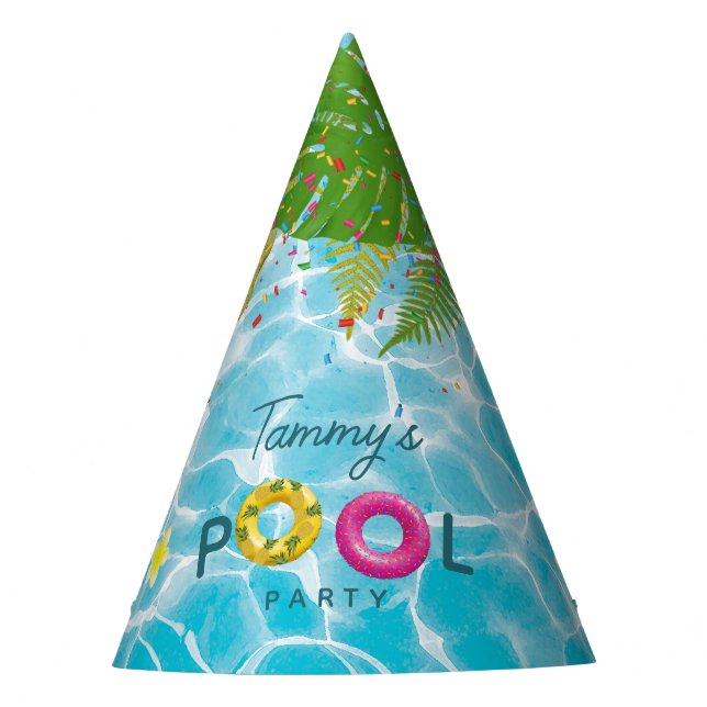 Chapeaux De Fêtes Piscine tropicale Piscine de fête Anniversaire (Devant)