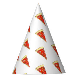 Chapeaux De Fêtes Pizza Party Fromage Pepperoni Pie tranche Pizzeria