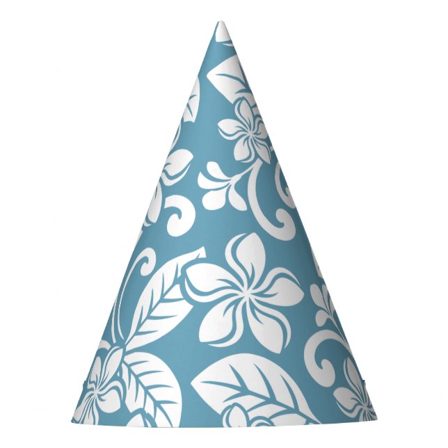 CHAPEAUX DE FÊTES PLUMÉRIE DE L'ÎLE (BLEU D'ESCLAT) (Devant)