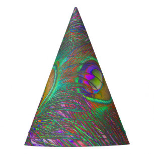 Chapeaux De Fêtes Plumes Peacock Tinsel de Noël
