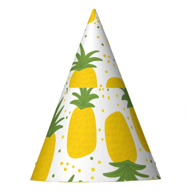 Chapeaux De Fêtes Points d'ananas : Conception de fruits d'été (Devant)