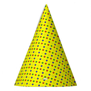 Chapeaux De Fêtes Pois principal-Jaune-PAPIER CASQUETTES