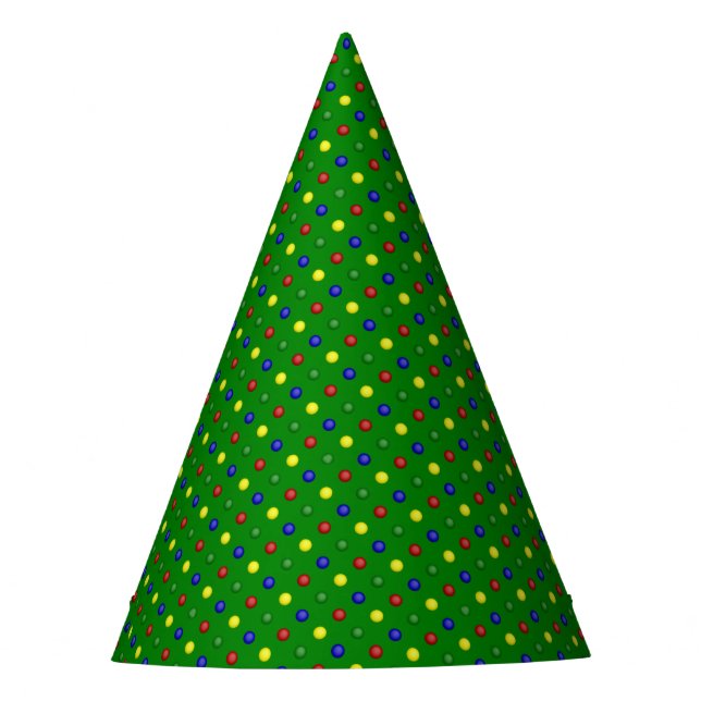 Chapeaux De Fêtes Pois-Vert-PAPIER CASQUETTES (Devant)