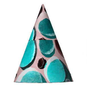 Chapeaux De Fêtes Polka point aquarelle, motif abstrait.